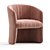 Elegant Janette Easy Chair, Gallotti Radice 3D model small image 1