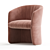 Elegant Janette Easy Chair, Gallotti Radice 3D model small image 2