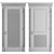 Modern Entrance Door Set 72 3D model small image 7