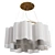 Nubi Chandelier Matte Glass Golden 3D model small image 1