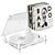 White Transparent Vinyl Turntable 3D model small image 1