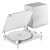 White Transparent Vinyl Turntable 3D model small image 7