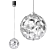 Elegant Chrome Sphere Pendant Light 3D model small image 3