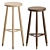 Eikund Jaer Stools Set Trio 3D model small image 1