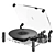 Clear Black Vinyl Turntable 3D model small image 2