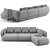 Trussardi Casa Nebula Sofa (364 cm) 3D model small image 7