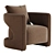 Modern Lewis Lounge Chair, FBX 3D model small image 4