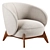 Tilar Cozy White Armchair | divan.ru 3D model small image 1