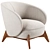 Tilar Cozy White Armchair | divan.ru 3D model small image 2