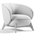 Tilar Cozy White Armchair | divan.ru 3D model small image 3