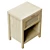 Oak Nightstand with 1 Drawer 3D model small image 5