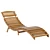 Timber Foldable Sun Lounge Outdoor Beach Bed 3D model small image 1