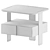  Sleek Trio Nightstand: Timeless Elegance 3D model small image 3