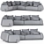 Mirai_Set 1 Sofa by Natuzzi 3D model small image 4