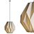 Origami Inspired Geometric Pendant Light 3D model small image 3