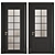 Modern Entrance Door Set 77 3D model small image 1