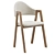 Modern Curved Back Dining Chair 3D model small image 6