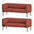 Haworth Cabana Customizable Modern Sofas 3D model small image 6