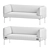 Haworth Cabana Customizable Modern Sofas 3D model small image 7