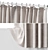 Decorative Fabric Shower Curtain Kit 3D model small image 3