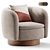 Muir Camel Velvet Swivel Chair 3D model small image 1