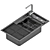 Translated from Russian: "раковина OUTLINE от Foster"

Title: Minimalist Stainless Steel Sink 3D model small image 1