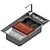 Translated from Russian: "раковина OUTLINE от Foster"

Title: Minimalist Stainless Steel Sink 3D model small image 3