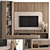 Modern Wooden TV Wall Stand 3D model small image 1