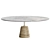 Modern Cement Rock Table: Versatile & Chic 3D model small image 3
