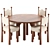 Mawu Oak Chair Set, Gonzalez 3D model small image 1