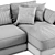 Sherlock Cloud Corner Sofa Bed 3D model small image 5