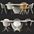 Modern Dining Set Adelaide Fiorentina 3D model small image 1