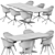 Modern Dining Set Adelaide Fiorentina 3D model small image 14