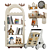 Kids Playroom Furniture Set 3D model small image 2