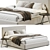 Italian Style Mono Bed Render 3D model small image 4