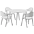 Gray Linen Dining Chair Set 3D model small image 7