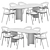 Sleek Modern Dinning Chair Set 3D model small image 5