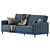 Modern Sofa Bed Clyde Green 3D model small image 2