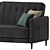 Modern Sofa Bed Clyde Green 3D model small image 4