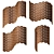 Zen Wood Screen Divider 3D model small image 6