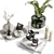 Modern Decor Set with Plants 3D model small image 2