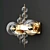  Brass & Glass Sconce Light 3D model small image 2