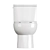 Sleek MALIBU Round Front Toilet 3D model small image 3