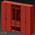 Illuminated Wardrobe 300x65x260 with Adjustable Lighting 3D model small image 4