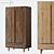 Damien Double Wardrobe Natural Oak 3D model small image 9