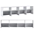 Industrial Steel Bookshelf 3D model small image 5