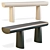 Sculptural Elegance Console Table 3D model small image 1