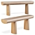 Sculptural Elegance Console Table 3D model small image 5