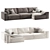 Rafael Chaise Sofa: Contemporary Elegance 3D model small image 3