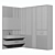 Elegant Modular Bathroom Cabinet 3D model small image 4